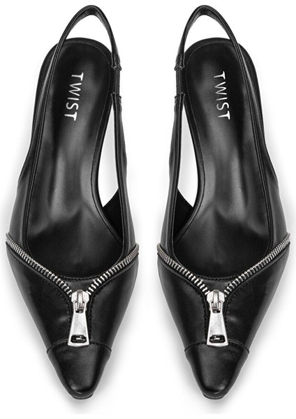 Metal Fermuarlı Topuklu Ayakkabı TW6250031014001 fırsatları