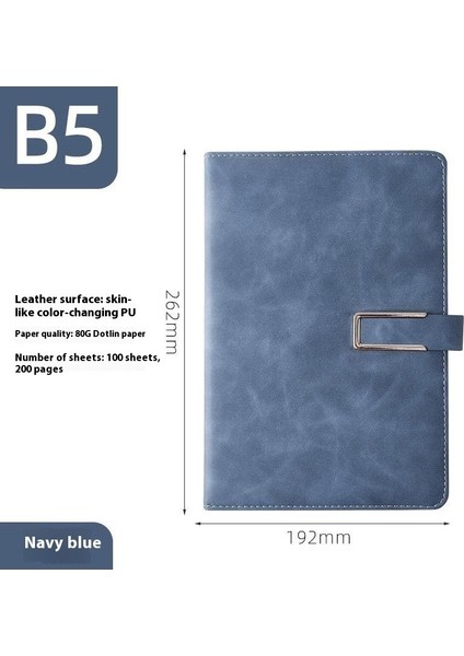 B5 Tokalı Defter Çalışma Ofisi Iş Kırtasiye Kitabı Toplantı Defteri (Yurt Dışından)