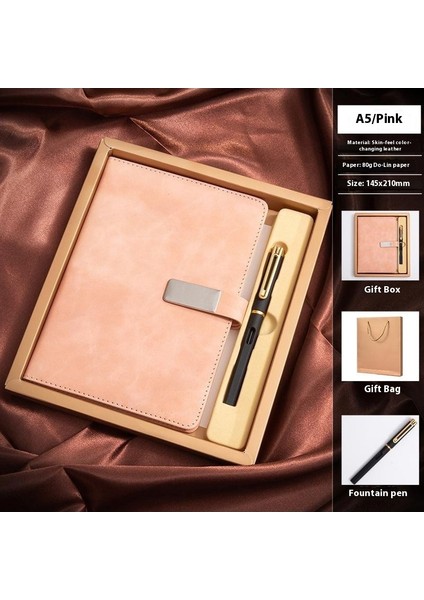 A5 Hediye Kutulu Tokalı Defter Çalışma Ofisi Iş Kırtasiye Defteri Toplantı Kayıt Defteri (Yurt Dışından)