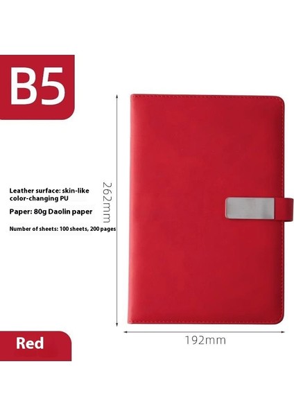 B5 Tokalı Defter Çalışma Ofisi Iş Kırtasiye Kitabı Toplantı Defteri (Yurt Dışından)