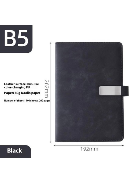 B5 Tokalı Defter Çalışma Ofisi Iş Kırtasiye Kitabı Toplantı Defteri (Yurt Dışından)