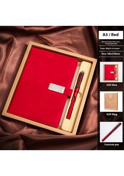 A5 Hediye Kutulu Tokalı Defter Çalışma Ofisi Iş Kırtasiye Defteri Toplantı Kayıt Defteri (Yurt Dışından)