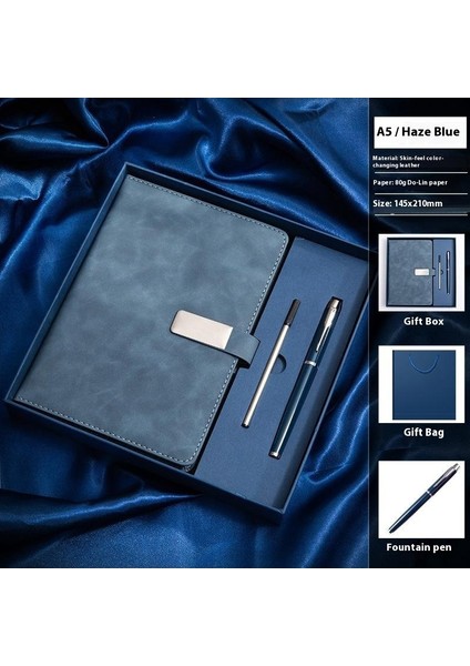 A5 Hediye Kutulu Tokalı Defter Çalışma Ofisi Iş Kırtasiye Defteri Toplantı Kayıt Defteri (Yurt Dışından)