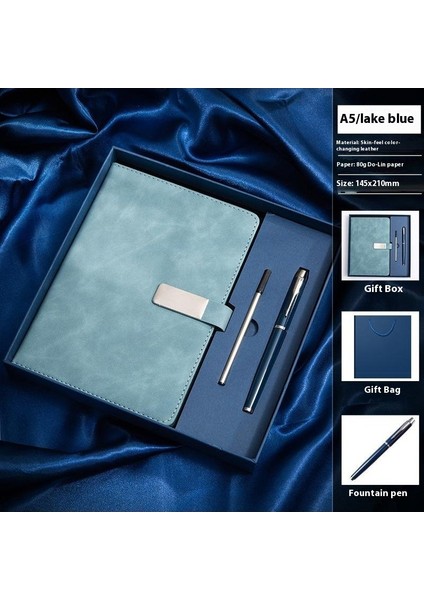 A5 Hediye Kutulu Tokalı Defter Çalışma Ofisi Iş Kırtasiye Defteri Toplantı Kayıt Defteri (Yurt Dışından)