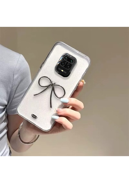 Xiaomi Redmi Note 9s Uyumlu Kılıf Zebana Bow Silikon Kılıf Şeffaf modelleri