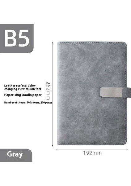 B5 Tokalı Defter Çalışma Ofisi Iş Kırtasiye Kitabı Toplantı Defteri (Yurt Dışından)