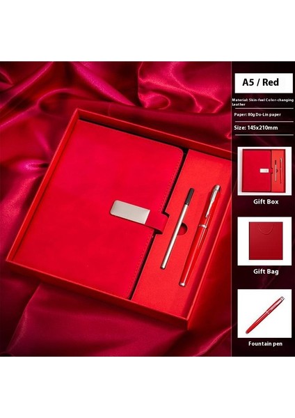 A5 Hediye Kutulu Tokalı Defter Çalışma Ofisi Iş Kırtasiye Defteri Toplantı Kayıt Defteri (Yurt Dışından)