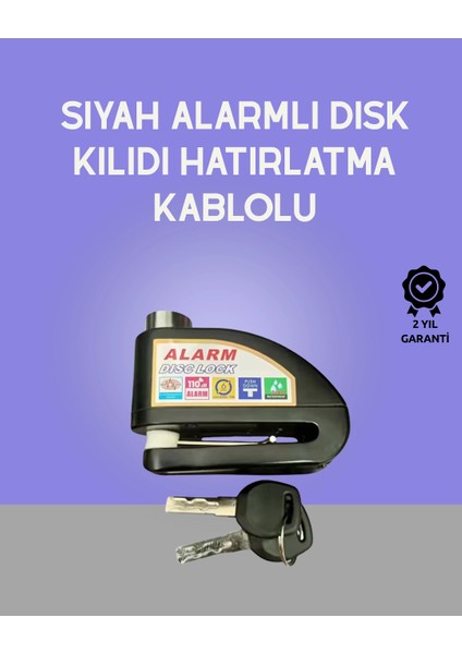 Yüksek Sesli 110DB Çelik Disk Kilidi Su Geçirmez