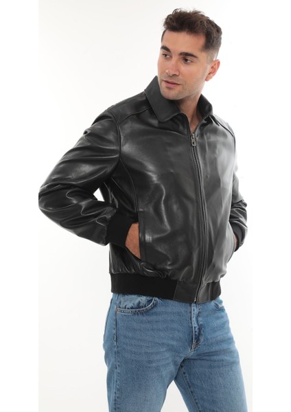 Hakiki Kuzu Deri Erkek Deri Mont Ceket fırsatları