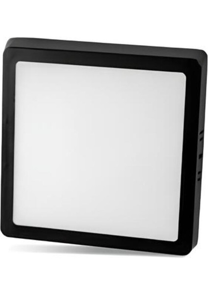 Modern Tavana Sıfır 24W Siyah Kasa Beyaz Işık Kare LED Avize Banyo Balkon Ofis Wc Aydınlatma