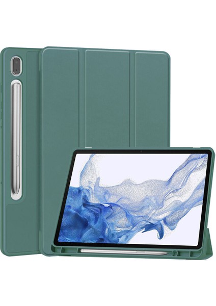Samsung Galaxy Tab S10 Plus Kalem Şarjına Uygun Kalemlikli Uyku Modlu Stromix Standlı Kapaklı Kılıf Sm- X820