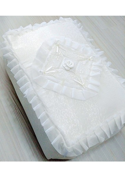 Ekru Mega Boy Hurç ve Çeyizlik Bohça Seti, Baklava Desenli, Şık ve Zarif Tasarım fiyatları