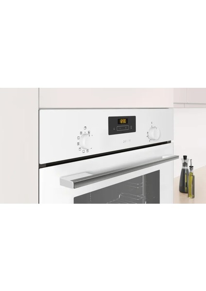 Elit Beyaz Cam Ankastre Set Premıum Paket (FRMA234B +OE36K2P10D + DVK6J320)