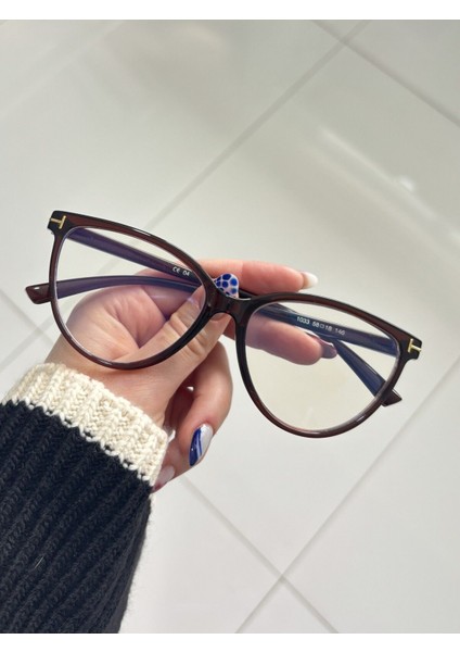 Talia Metal Detaylı Cateye Mavi Işık Filtreli Ekran Gözlüğü Optik Uyumlu Camları Değişebilir