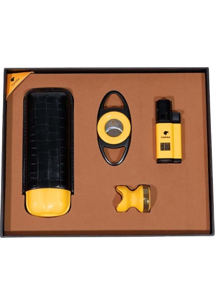 Cohıba Puro Seti 4 Parça Sarı-Siyah CST0266