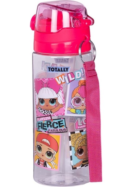 Pembe 500ML Pipetli Askılı Su Matarası, Şeffaf Kapaklı, Kilitli, Çocuklar Için Ideal fiyatları