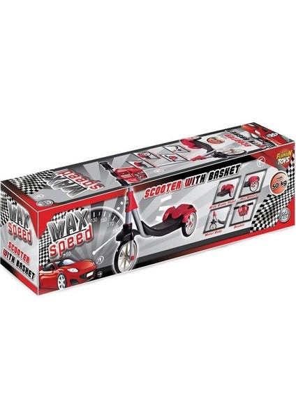 Max Speed 3 Tekerlekli Frenli Sepetli Scooter FR58321 fiyatları