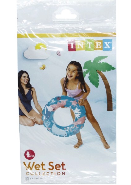 İntex Şeffaf Baskılı Şişme Simit 61 Cm modelleri