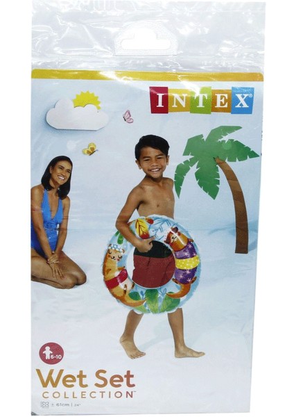 İntex Şeffaf Baskılı Şişme Simit 61 Cm indirimleri