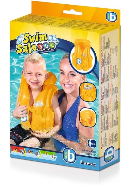 Sarı Can Yeleği 3+ Yaş Çocuk 51x46 cm Şişme Yaka Çift Kopçalı Güvenli Tasarım fırsatları