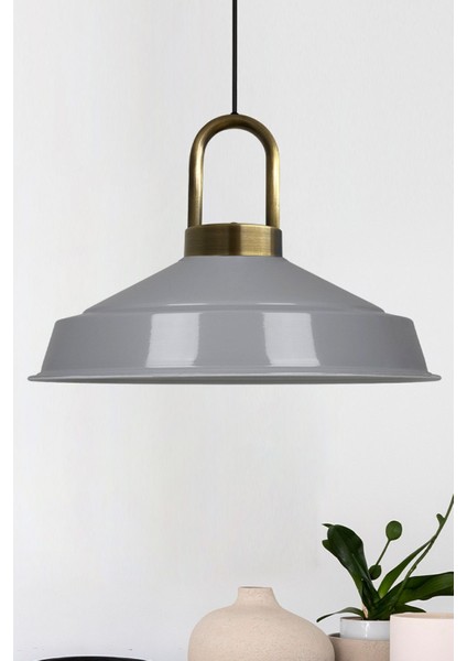 Gri Eskitme Kilit Kafa Tekli Retro Sarkıt Avize, Ofis, Salon, Mutfak Için Şık Aydınlatma