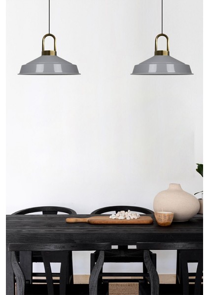 Gri Eskitme Kilit Kafa Tekli Retro Sarkıt Avize, Ofis, Salon, Mutfak Için Şık Aydınlatma fiyatları