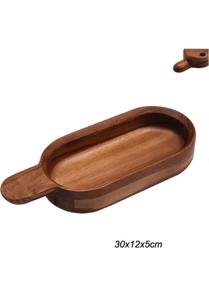 Akasya Tutmalı Sunum Tepsisi, Küçük Boy, Şık ve Kullanışlı Sunum Aracı