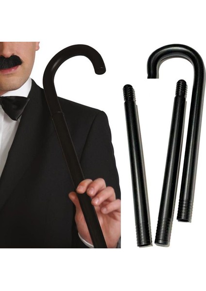 Plastik 3 Parça Charlie Cahapline Dede Bastonu 89 cm Halloween Gösteri