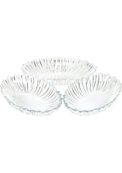 Beyaz 3'lü 15 cm Servis Tabağı Seti, Şık ve Kullanışlı.