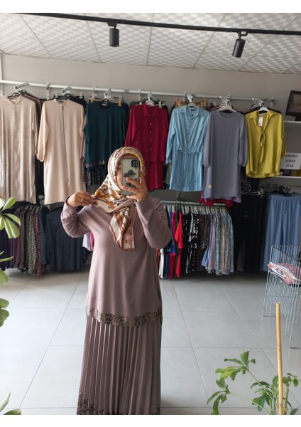 Leopar Desen Pileli Etek Takım fiyatları