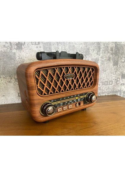 Renkli Eskitme Nostalji Tasarımlı Bluetooth Radyo Fm-Sd-Aux 1965A