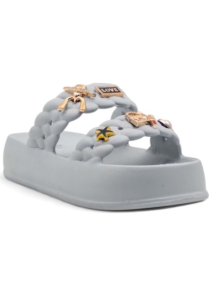 Çift Bantlı-Taşlı- Günlük Kadın Terliği fırsatları