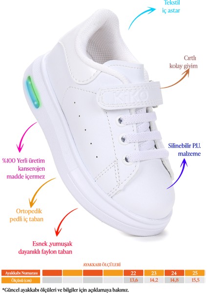 Tinsa Günlük Cırtlı Işıklı Erkek Bebek Spor Ayakkabı fiyatları