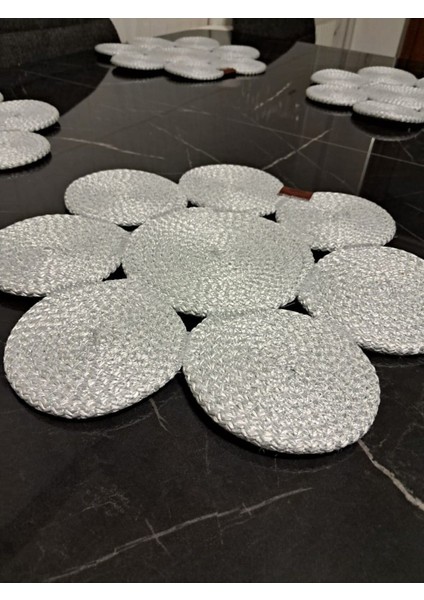 Gri Jüt Hasır Supla, Amerikan Servisi, Şık ve Doğal Tarz, 1 Adet