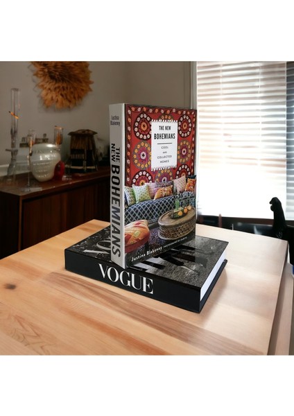Turuncu Bohem ve Vogue Dekoratif Kitap Kutu Çift Set fiyatları