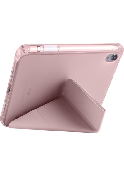 Apple iPad Mini 7 A17 Pro (2024) Yatay ve Dikey Standlı Antişok Köşe Korumalı Kalemlikli Origami Slikon Kılıf fırsatları