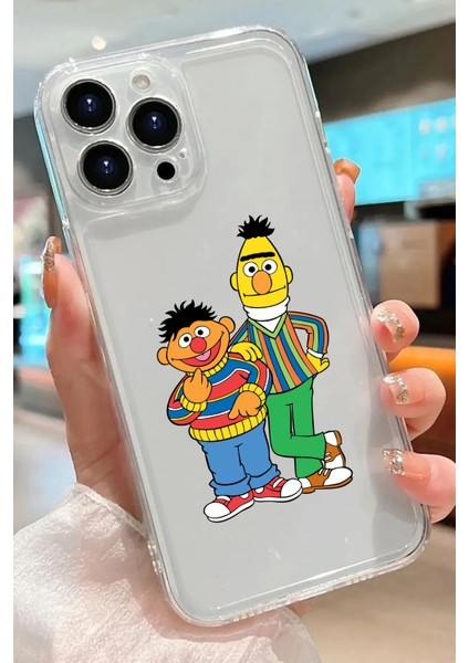 Iphone 14 Pro Max Uyumlu Desenli Lüx Şeffaf Silikon Kılıf MNL10