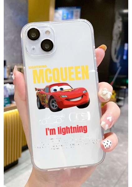 Iphone 13-Iphone 14 Uyumlu Desenli Lüx Şeffaf Silikon Kılıf MNL11