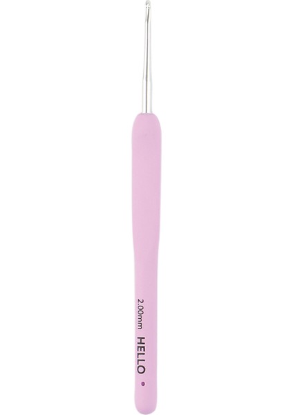 Hello Silikon Saplı Tığ, Örgü Tığı, Pembe, 2mm