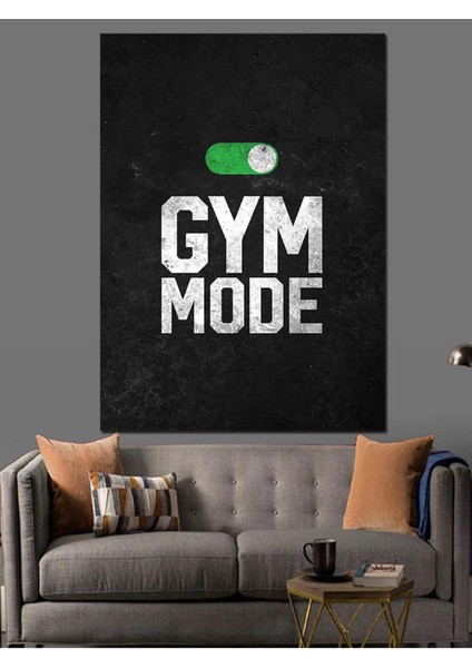 Renkli Fitness Temalı Dekoratif Kanvas ve Ahşap Tablo, Dinamik ve Enerjik Tasarım