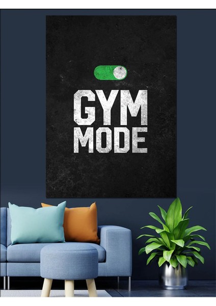 Renkli Fitness Temalı Dekoratif Kanvas ve Ahşap Tablo, Dinamik ve Enerjik Tasarım fiyatları