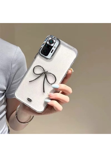 Xiaomi Redmi Note 10 Pro Uyumlu Kılıf Zebana Bow Silikon Kılıf Şeffaf modelleri