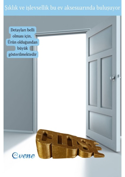 Kapı Stoperi Altın Eskitme Renk Dekoratif Kapı Tutucu Durdurucu Close Model