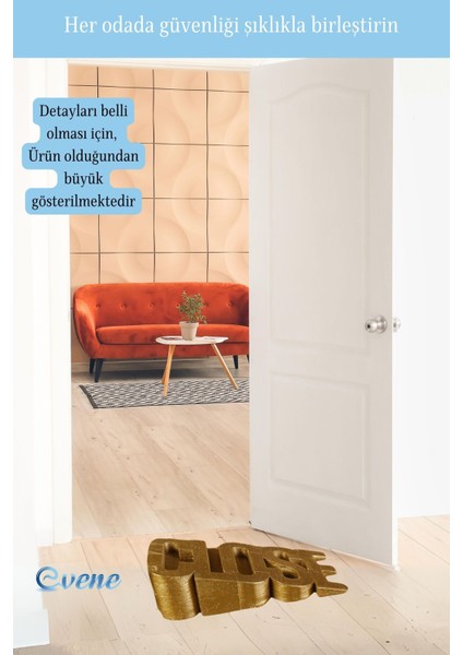 Kapı Stoperi Altın Eskitme Renk Dekoratif Kapı Tutucu Durdurucu Close Model