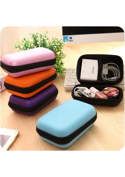 Yeşil Şarj Aleti Çantası Kulaklık Çantası - Organizer El Çantası Eva fırsatları