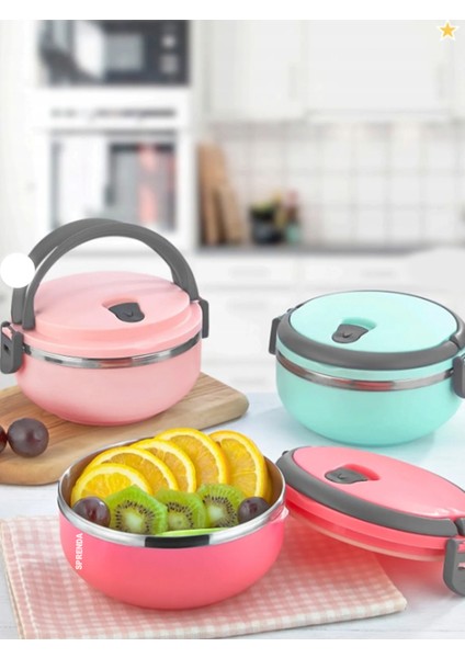 Tek Katlı Sızdırmaz Yemek Termosu Sefer Tası Saklama Kabı Mavi 0,75 Litre fırsatları