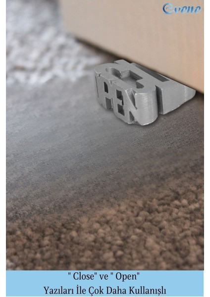 Kapı Stoperi Gümüş Renk Dekoratif Kapı Tutucu Durdurucu Close Model