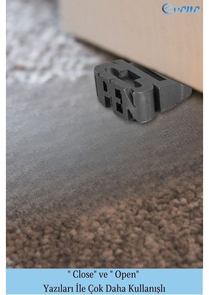 Kapı Stoperi Siyah Renk Dekoratif Kapı Tutucu Durdurucu Close Model