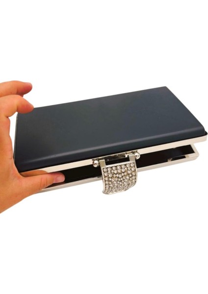 Abiye Çanta Kalıbı Taşlı Kapak Model Gümüş Metalli fiyatları