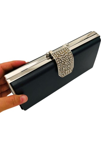 Abiye Çanta Kalıbı Taşlı Kapak Model Gümüş Metalli fırsatları